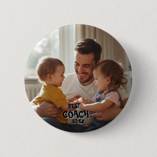 Badge Rond 5 Cm Photo souvenir Meilleur entraîneur jamais