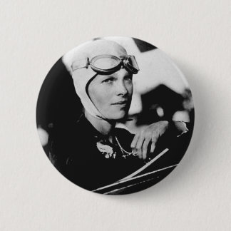 Badge Rond 5 Cm Photo vintage Amelia Earhart