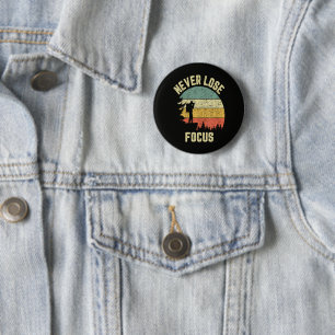Badge Rond 5 Cm Photographe drôle Appareil photo Ne jamais perdre