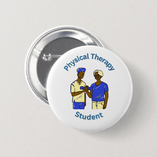 Badge Rond 5 Cm Physical Therapy Student (Devant & derrière)