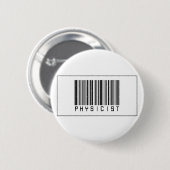 Badge Rond 5 Cm Physicien de code barres (Devant & derrière)