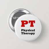 Badge Rond 5 Cm Physiothérapie de pinte (Devant & derrière)