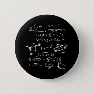 Badge Rond 5 Cm Physique Math Formule Professeur Atomes et Mol