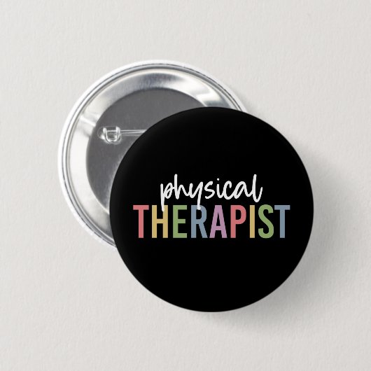 Badge Rond 5 Cm Physothérapie PT Dons de physiothérapie (Devant & derrière)