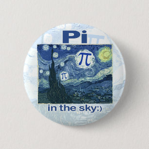 Badge Rond 5 Cm Pi dans le ciel par des studios de Mudge
