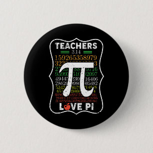 Badge Rond 5 Cm Pi Day 3.14 Enseignants Aimer Pi Math Enseignants 