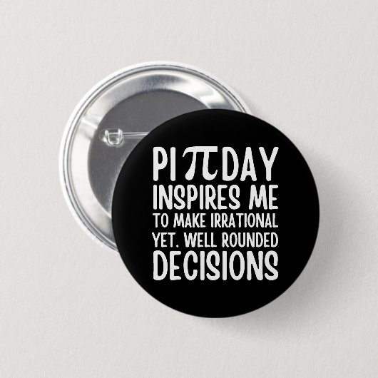 Badge Rond 5 Cm Pi Day Funny (Devant & derrière)