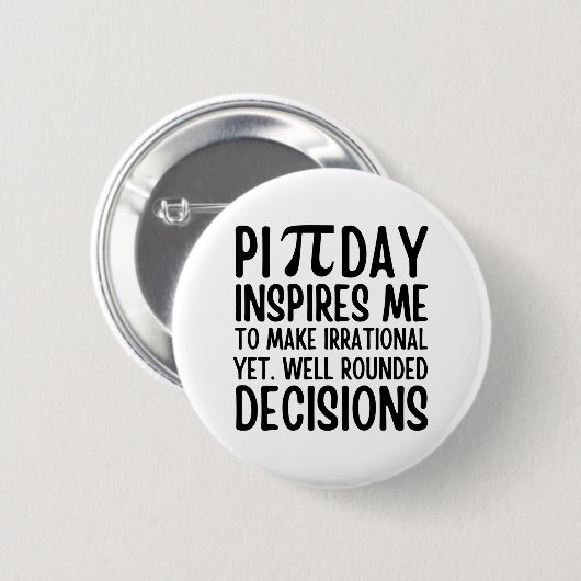 Badge Rond 5 Cm Pi Day Funny (Devant & derrière)