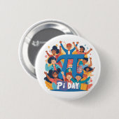 Badge Rond 5 Cm Pi Day Squad Celebration Design (Devant & derrière)