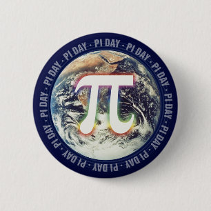 Badge Rond 5 Cm Pi Day sur Terre Maths