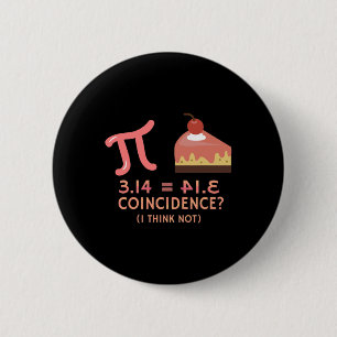 Badge Rond 5 Cm Pi Équivalent Pie Pour Pi Jour 3.14 Math