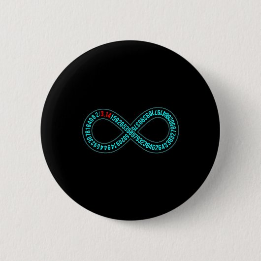 Badge Rond 5 Cm Pi Infinity Pi Day Lover Math Enseignant Mathémati (Devant)