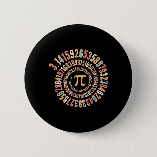 Badge Rond 5 Cm Pi Jour Spiral Math Pi (Devant)