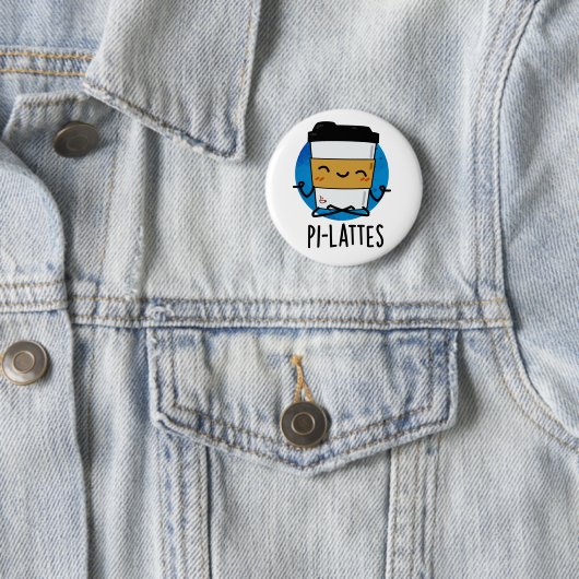Badge Rond 5 Cm Pi-lattes Funny Latte Pilates Pun (En situation)