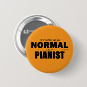 Badge Rond 5 Cm Pianiste normal (Devant & derrière)