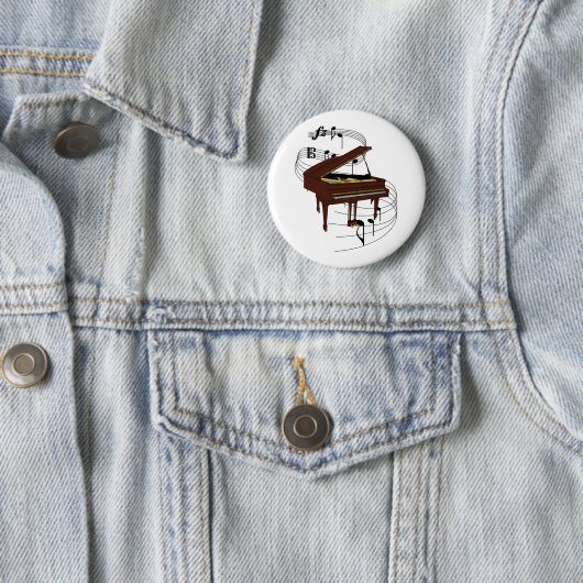 Badge Rond 5 Cm Piano (En situation)