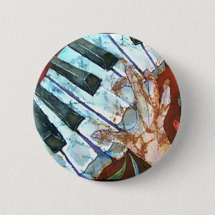 BADGE ROND 5 CM PIANO