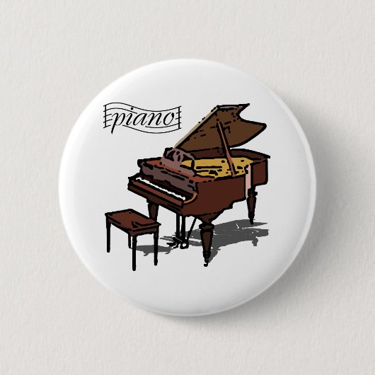 Badge Rond 5 Cm Piano à queue (Devant)