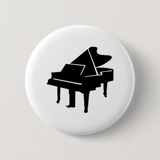 Badge Rond 5 Cm Piano à queue noir (Devant)