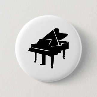 Badge Rond 5 Cm Piano à queue noir