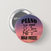 Badge Rond 5 Cm Piano, Gel du cerveau (Devant & derrière)