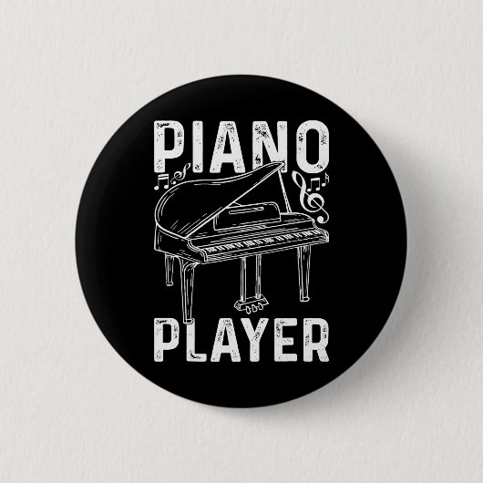 Badge Rond 5 Cm Piano Player (Devant)