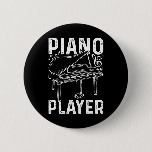 Badge Rond 5 Cm Piano Player