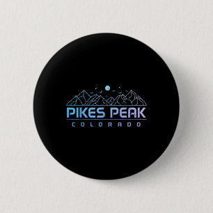 Badge Rond 5 Cm Pic Pikes Colorado Montagnes Rocheuses Souvenir d'