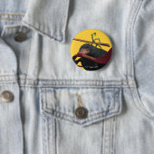 Badge Rond 5 Cm Pickett & Teddy avec baguette et Cravate (En situation)