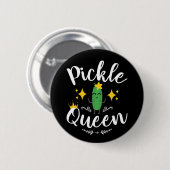 Badge Rond 5 Cm Pickle Queen Femmes Pickles Lover (Devant & derrière)