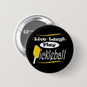 Badge Rond 5 Cm Pickleball Cadeau Live Lauder Jouer Pickle Ball (Devant & derrière)