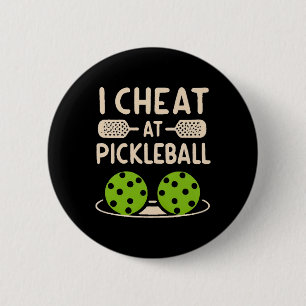 Badge Rond 5 Cm Pickleball Drôle