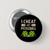 Badge Rond 5 Cm Pickleball Drôle (Devant & derrière)