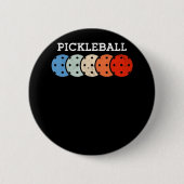 Badge Rond 5 Cm Pickleball Player (Devant)