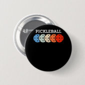 Badge Rond 5 Cm Pickleball Player (Devant & derrière)