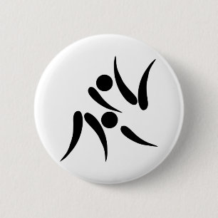 Badge Rond 5 Cm Pictogramme 2005 de Jeux Olympiques de judo