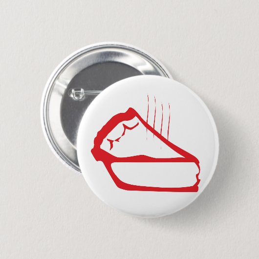 Badge Rond 5 Cm Pie chaude (Devant & derrière)