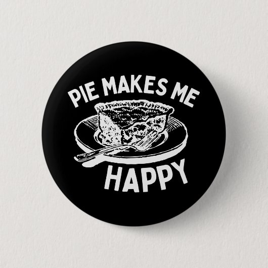 Badge Rond 5 Cm Pie Me Rend Joyeuse Pie Drôle (Devant)