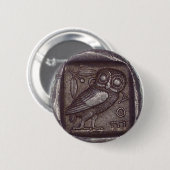 Badge Rond 5 Cm Pièce de monnaie de hibou (Devant & derrière)
