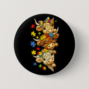 Badge Rond 5 Cm Pièce de puzzle de sensibilisation à l'autisme de