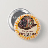 Badge Rond 5 Cm Pièce du pompier volontaire (Devant & derrière)