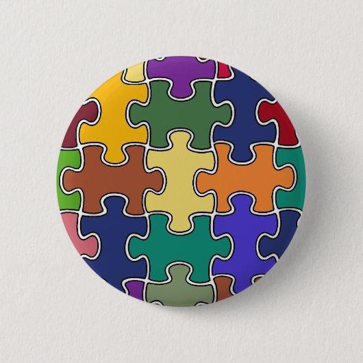 Badge Rond 5 Cm pièces de puzzle couleur (Devant)