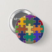 Badge Rond 5 Cm pièces de puzzle couleur (Devant & derrière)
