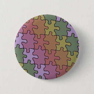 Badge Rond 5 Cm pièces de puzzle de l'autisme 35
