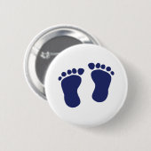 Badge Rond 5 Cm Pieds - bébé (Devant & derrière)