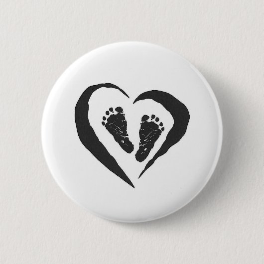 Badge Rond 5 Cm Pieds de bébé (Devant)