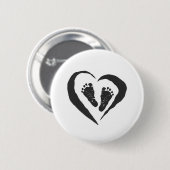 Badge Rond 5 Cm Pieds de bébé (Devant & derrière)