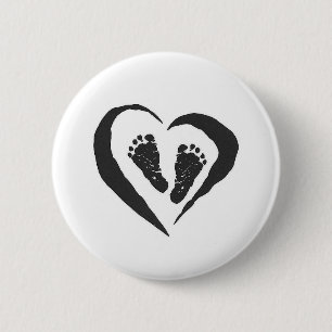 Badge Rond 5 Cm Pieds de bébé