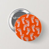 Badge Rond 5 Cm Pieds heureux de papier peint (Devant & derrière)