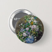 Badge Rond 5 Cm Pierre-Auguste Renoir - Bouquet de printemps (Devant & derrière)